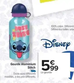 Carrefour Gourde Aluminium Stitch offre