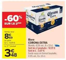 Carrefour Bière Corona Extra offre