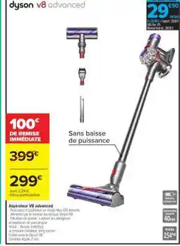 Carrefour Aspirateur V8 advanced offre