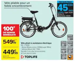 Carrefour Vélo pliant à assistance électrique offre