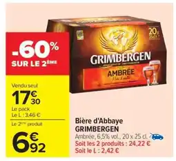 Carrefour Bière d'Abbaye GRIMBERGEN offre