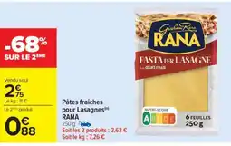 Carrefour Pâtes fraîches pour Lasagnes RANA offre
