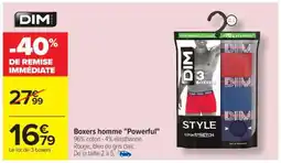 Carrefour Boxers homme Powerful offre