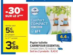 Carrefour Papier toilette CARREFOUR ESSENTIAL offre