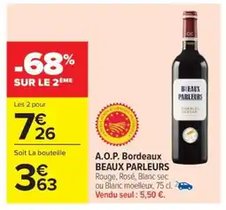 Carrefour A.O.P. Bordeaux BEAUX PARLEURS offre