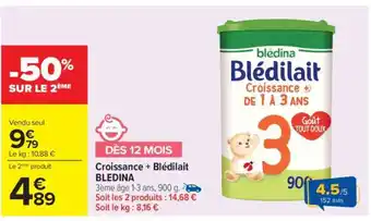 Carrefour Blédilait Croissance offre
