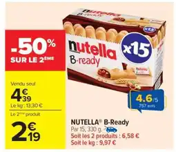 Carrefour Nutella B-Ready offre