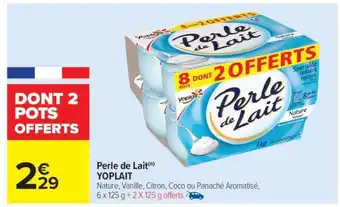 Carrefour Perle De Lait Yoplait offre