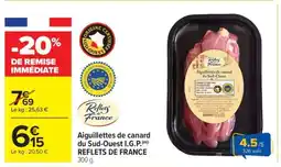 Carrefour Aiguillettes de canard du Sud-Ouest I.G.P.(m) REFLETS DE FRANCE offre