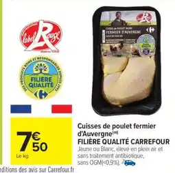 Carrefour Cuisses de poulet fermier d'Auvergne offre