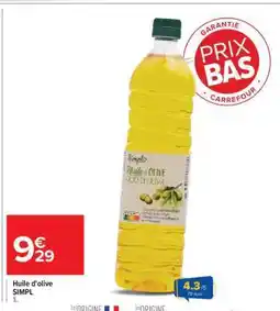 Carrefour Huile d'olive SIMPL offre