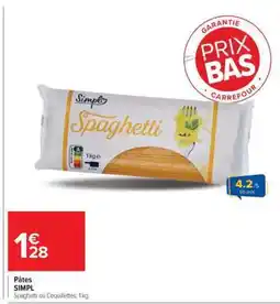 Carrefour Pâtes SIMPL offre