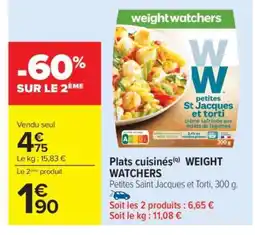 Carrefour Plats cuisinés WEIGHT WATCHERS offre