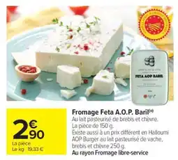 Carrefour Fromage Feta A.O.P. Baril offre