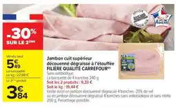 Carrefour Jambon Cuit Supérieur offre