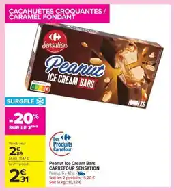 Carrefour Peanut Ice Cream Bars CARREFOUR SENSATION offre