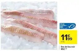 Carrefour Dos de lieu noir MSC offre