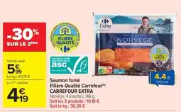 Carrefour Saumon fumé Filière Qualité Carrefour EXTRA offre