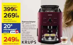 Carrefour KRUPS Expresso broyeur offre