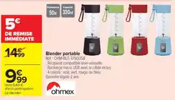 Carrefour Blender Portable offre