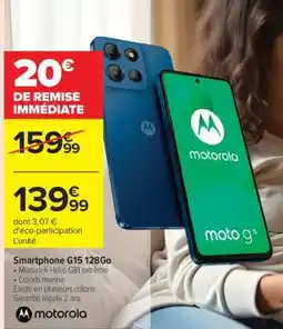 Carrefour Smartphone G15 128Go offre