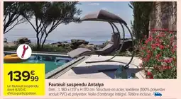 Carrefour Fauteuil suspendu Antalya offre