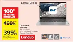 Carrefour Ordinateur portable Lenovo offre