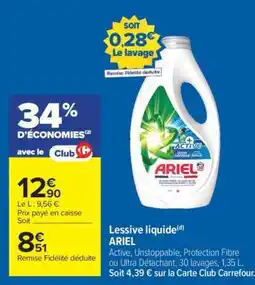 Carrefour LESSIVE LIQUIDE ARIEL offre