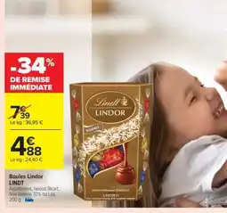 Carrefour Boules Lindor Lindt offre