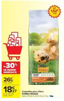 Carrefour Market Croquettes pour chiens PURINA FRISKIES offre