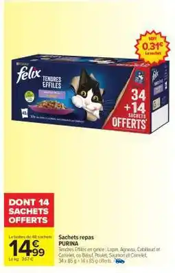 Carrefour Market Sachets repas PURINA offre