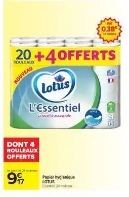 Carrefour Market Papier hygiénique LOTUS offre