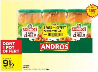 Carrefour Market Compote ANDROS offre