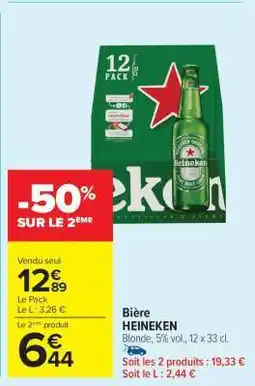 Carrefour Market BIÈRE “HEINEKEN” offre