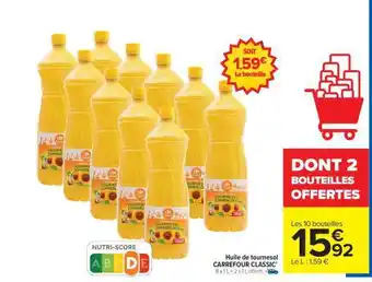 Carrefour Market HUILE DE TOURNESOL CARREFOUR CLASSIC offre
