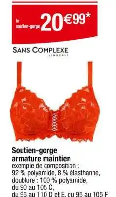 Carrefour Soutien-gorge armature maintien offre