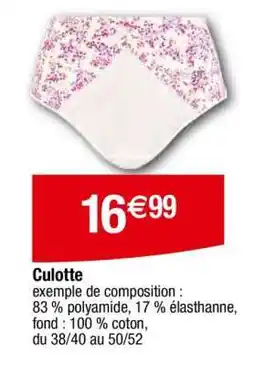 Carrefour Culotte offre