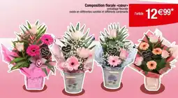 Carrefour Composition florale cœur offre