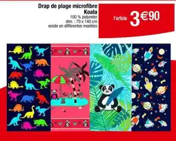 Carrefour Drap de plage microfibre Koala offre