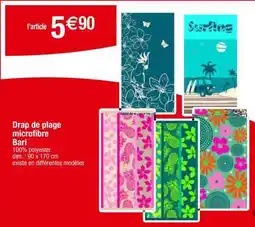 Carrefour Drap de plage microfibre Bari offre