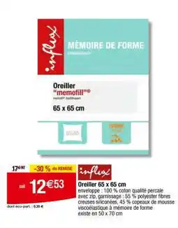 Carrefour Oreiller 65 x 65 cm offre