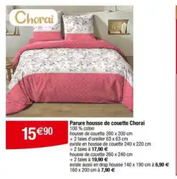 Carrefour Parure housse de couette Chorai offre