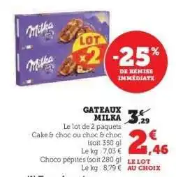 Hyper U Gateaux Milka offre