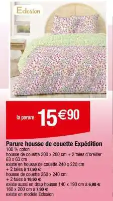 Carrefour Parure housse de couette Expédition offre