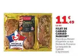 Hyper U FILET DE CANARD CANARD PASSION offre