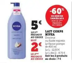 Hyper U Lait Corps Nivea offre