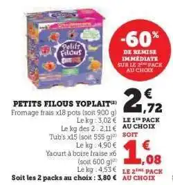 Hyper U Petits Filous Yoplait offre