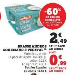 Hyper U BRASSE ANDROS GOURMAND & VÉGÉTAL offre
