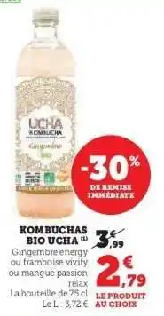 Hyper U Kombuchas Bio Ucha offre