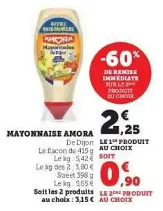 Hyper U Mayonnaise AMORA offre